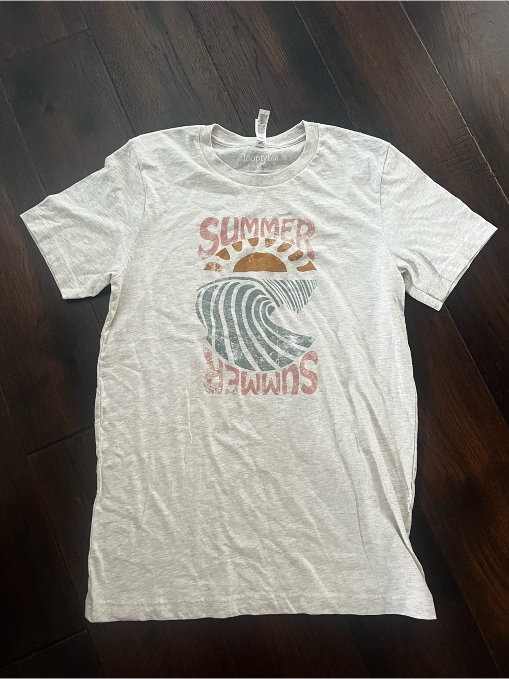 Summer Graphic Tee - Light Gray